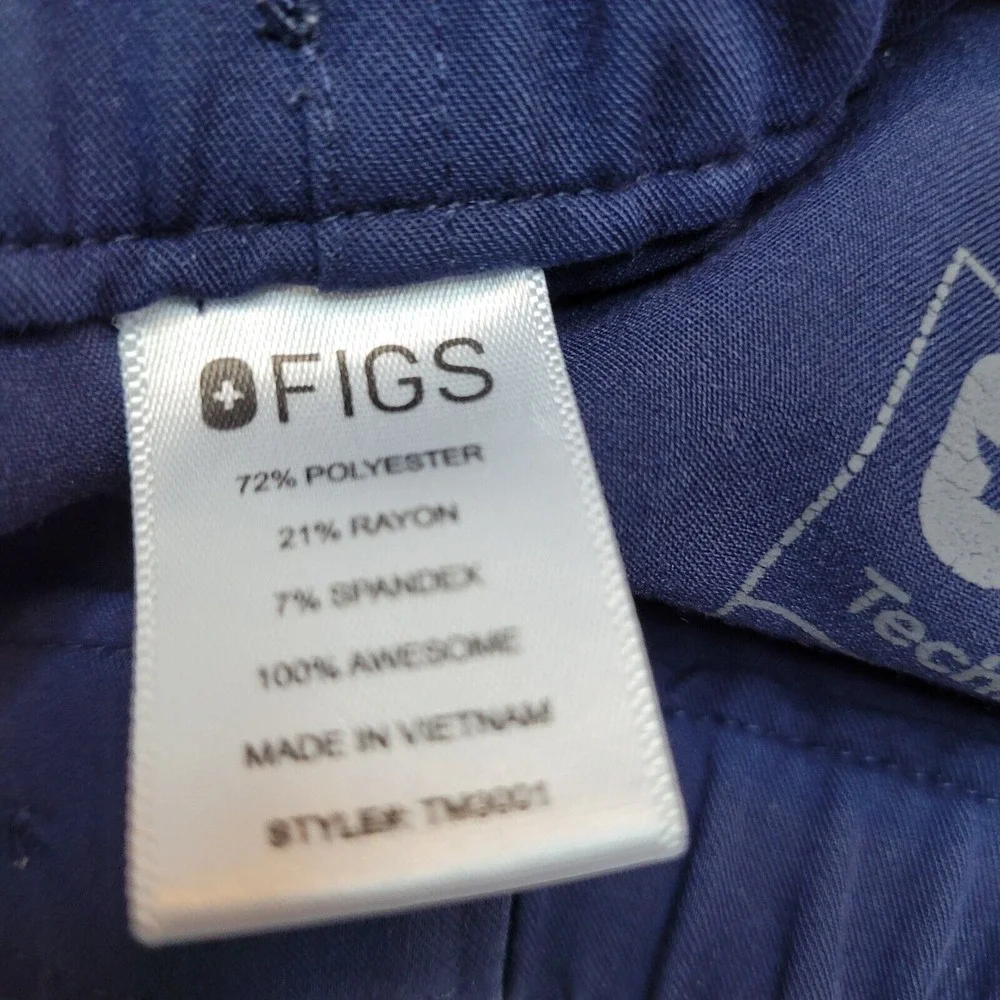 Figs Axim Cargo Scrub Pants Navy Technical Collection‎ Mens Size Small Pockets